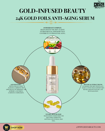 24 K Gold Folies Serum Anti-aging, verjongend huidherstel