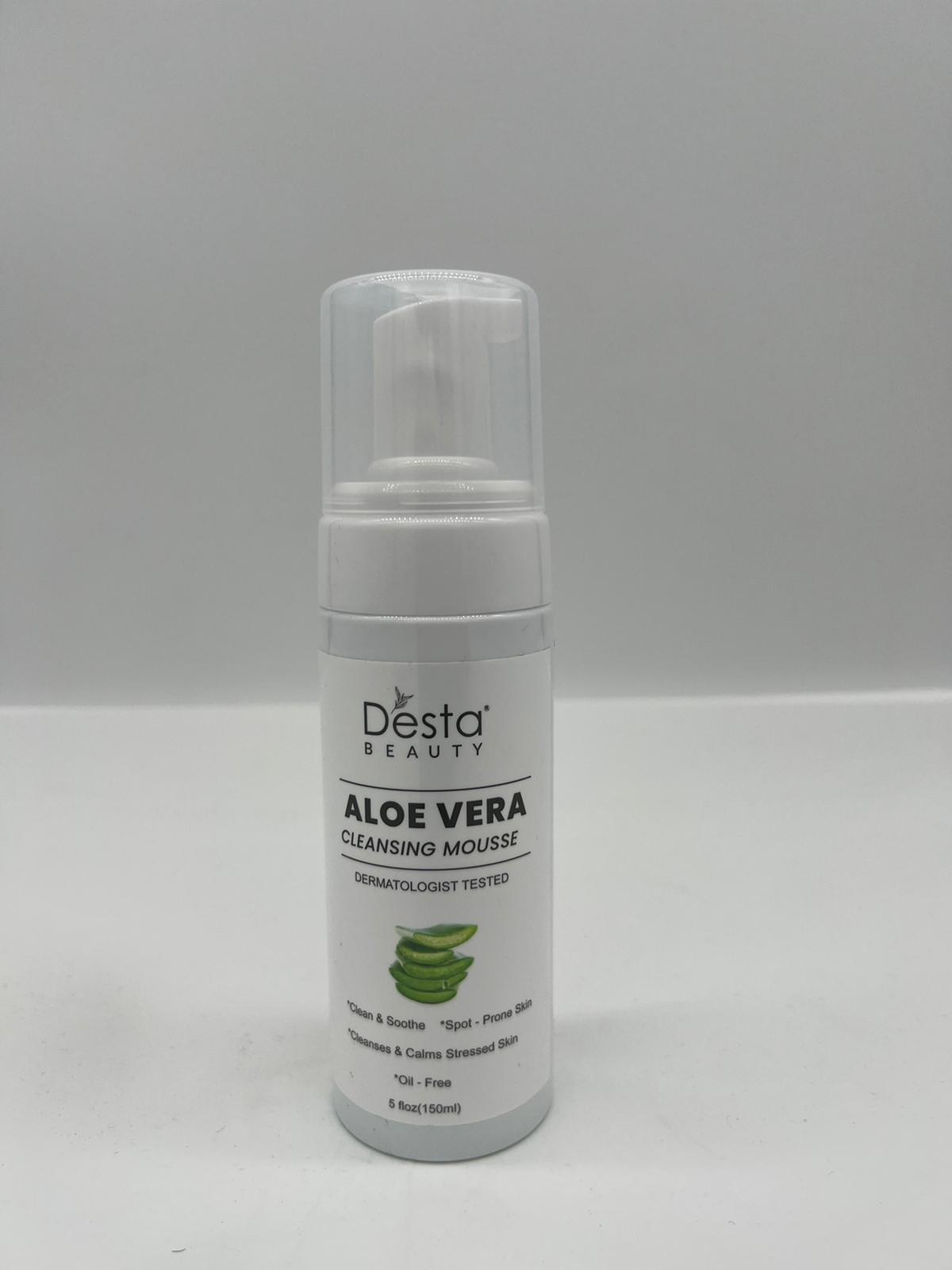 100% Vegan 2 in 1 Aloe Vera Make up remover and Cleansing Mousse - OIL FREE