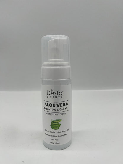 100% Vegan 2 in 1 Aloe Vera Make up remover and Cleansing Mousse - OIL FREE