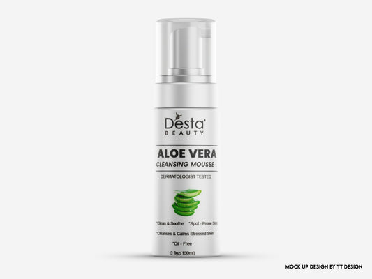 100% Vegan 2 in 1 Aloe Vera Make up remover and Cleansing Mousse - OIL FREE